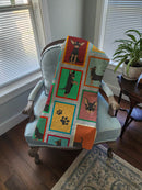 Lots of Black and Tan Chihuahua Quilted Blanket 50x60 Artwork Pattern Quilted Throw Blanket for Bed, Couch, Sofa, Soft and Lightweight