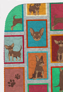 Lots of Chocolate Chihuahua Quilted Blanket 50x60 Artwork Pattern Quilted Throw Blanket for Bed, Couch, Sofa, Soft and Lightweight