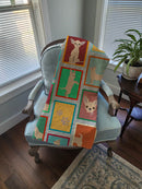 Lots of Cream Chihuahua Quilted Blanket 50x60 Artwork Pattern Quilted Throw Blanket for Bed, Couch, Sofa, Soft and Lightweight
