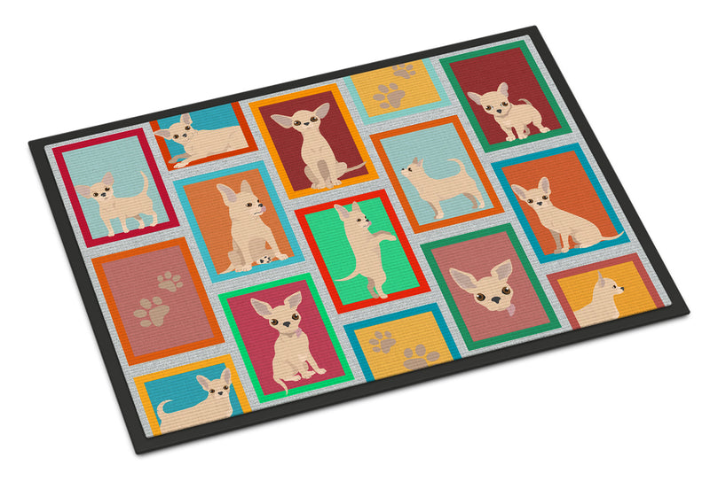Lots of Cream Chihuahua Doormat - 18x27 Decorative Floor Mat – Indoor/Outdoor Rug with Artistic Flair