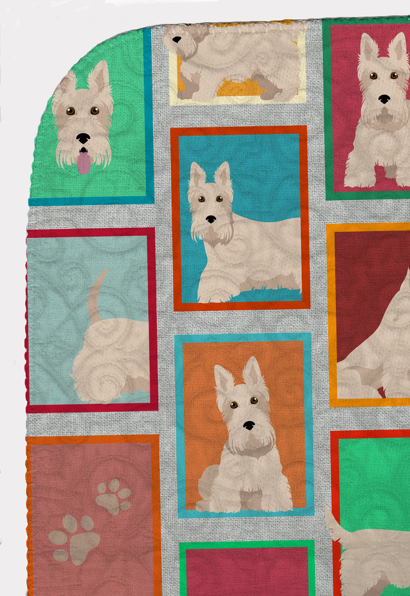 Lots of Wheaten Scottish Terrier Quilted Blanket 50x60