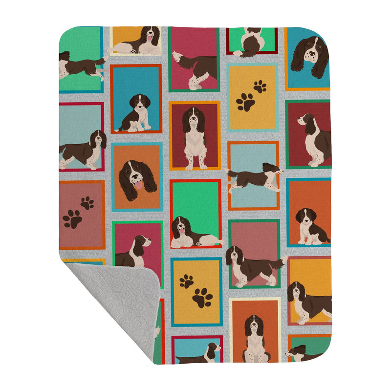 Lots of Liver English Springer Spaniel Quilted Blanket 50x60