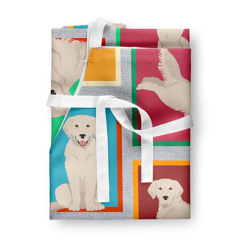 Lots of Cream Golden Retriever Apron – Artist-Designed Kitchen, BBQ & Craft Apron