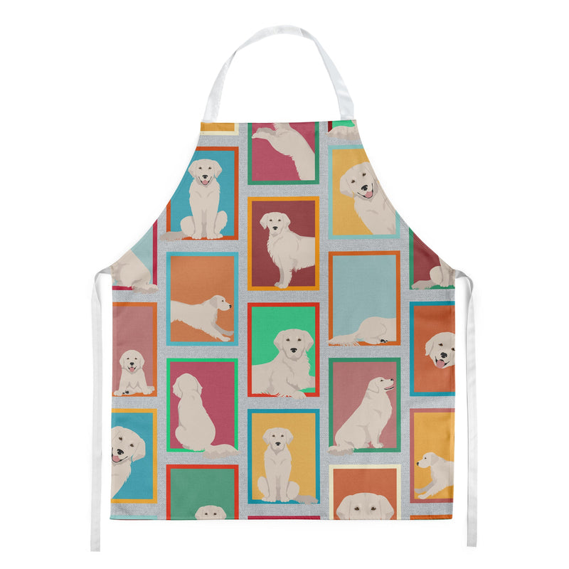 Lots of Cream Golden Retriever Apron – Artist-Designed Kitchen, BBQ & Craft Apron