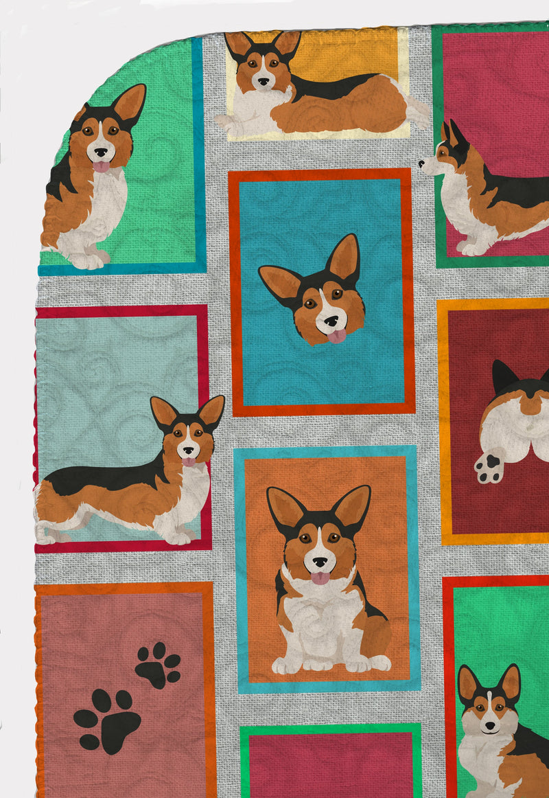 Lots of Sable Pembroke Corgi Quilted Blanket 50x60