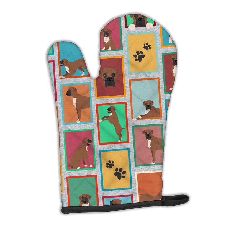 Lots of Black Face Boxer Oven Mitt
