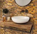 Bronze 12x12 Square Matte Metal Mosaic Tile (5 pack, 4.75 sq ft/case) - Sample