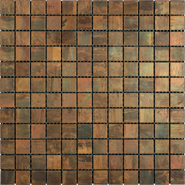 Bronze 12x12 Matte Square Metal Mosaic Tile (5 pack, 4.75 sq ft/case), photo 2 of 7