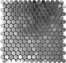 Lead Gray 12x12 Polished Penny Round Metal Mosaic Tile (5 pack, 4.75 sq ft/case)