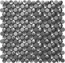 Anchor Gray 12x12 Polished Penny Round Metal Mosaic Tile (5 pack, 4.75 sq ft/case) - Sample