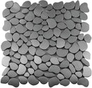 Pebble Gray 12x12 Polished Multi-shaped Metal Mosaic Tile (5 pack, 5.17 sq ft/case) by Apollo Tile