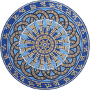 Grecian Mosaic Pattern Medallion | Luxury Handcrafted Stone Art