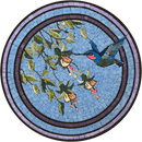 Mosaic Tile Art - Hummingbird | Luxury Handcrafted Natural Stone