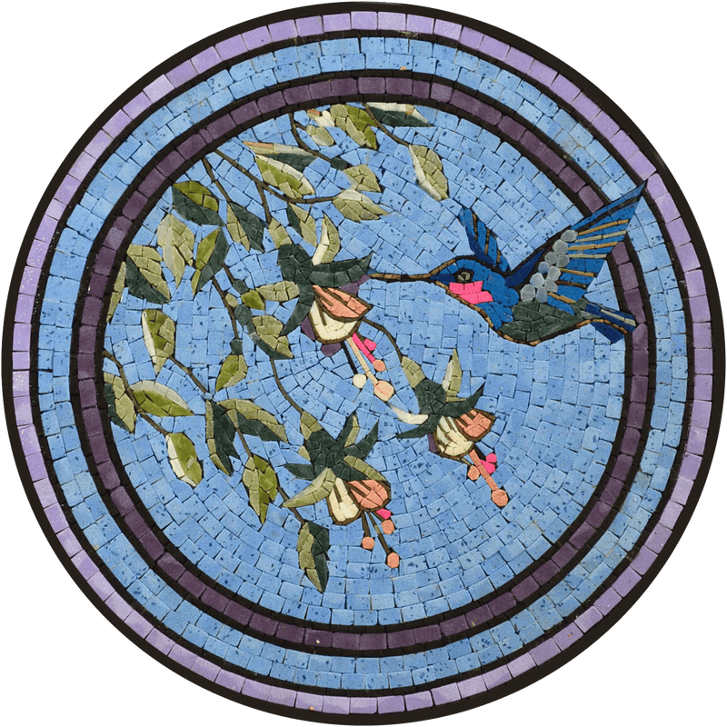 Mosaic Tile Art - Hummingbird