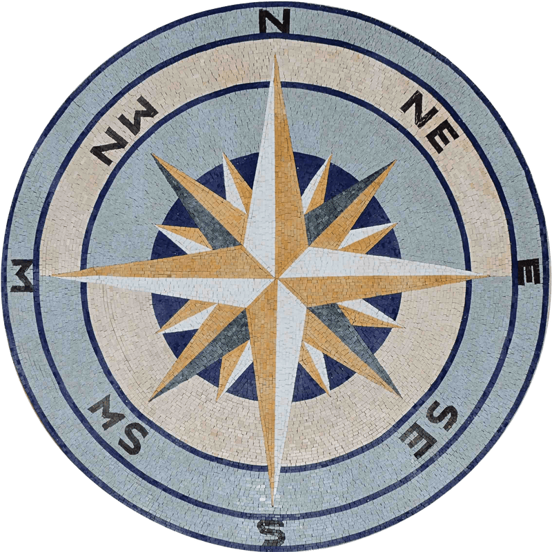 Orbit - Mosaic Medallion Compass