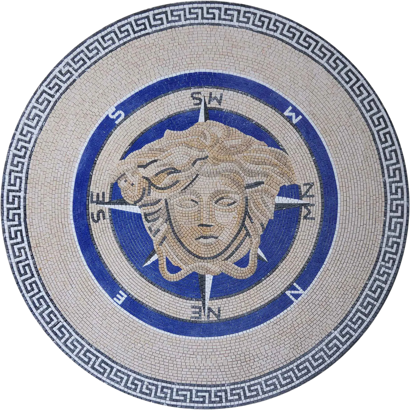 Tabletop Mosaic - Compass Versace Medusa