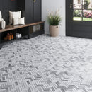 Gray 12x12 Polished Herringbone Equator Marble Mosaic Tile (5 pack, 5.29 sq ft/case)