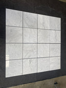 Bianco Carrara"C" Marble Octave (Long Octagon) w/ Blue Dot Polished Tile
