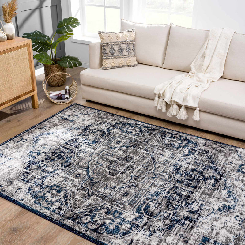 Hauteloom Buenaventura Navy Area Rug - Promo