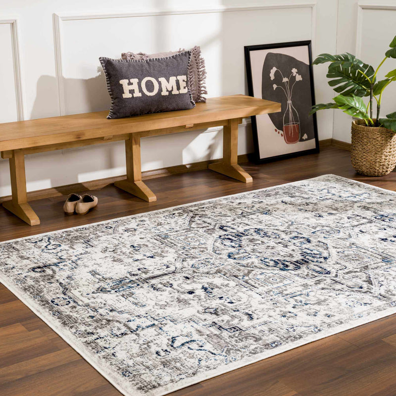 Hauteloom Buenaventura Cream & Navy Area Rug - Promo