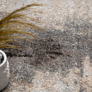 Designer Rug Mona with Modern Art Design in Cream and Black