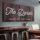 Wooden Family Name Sign