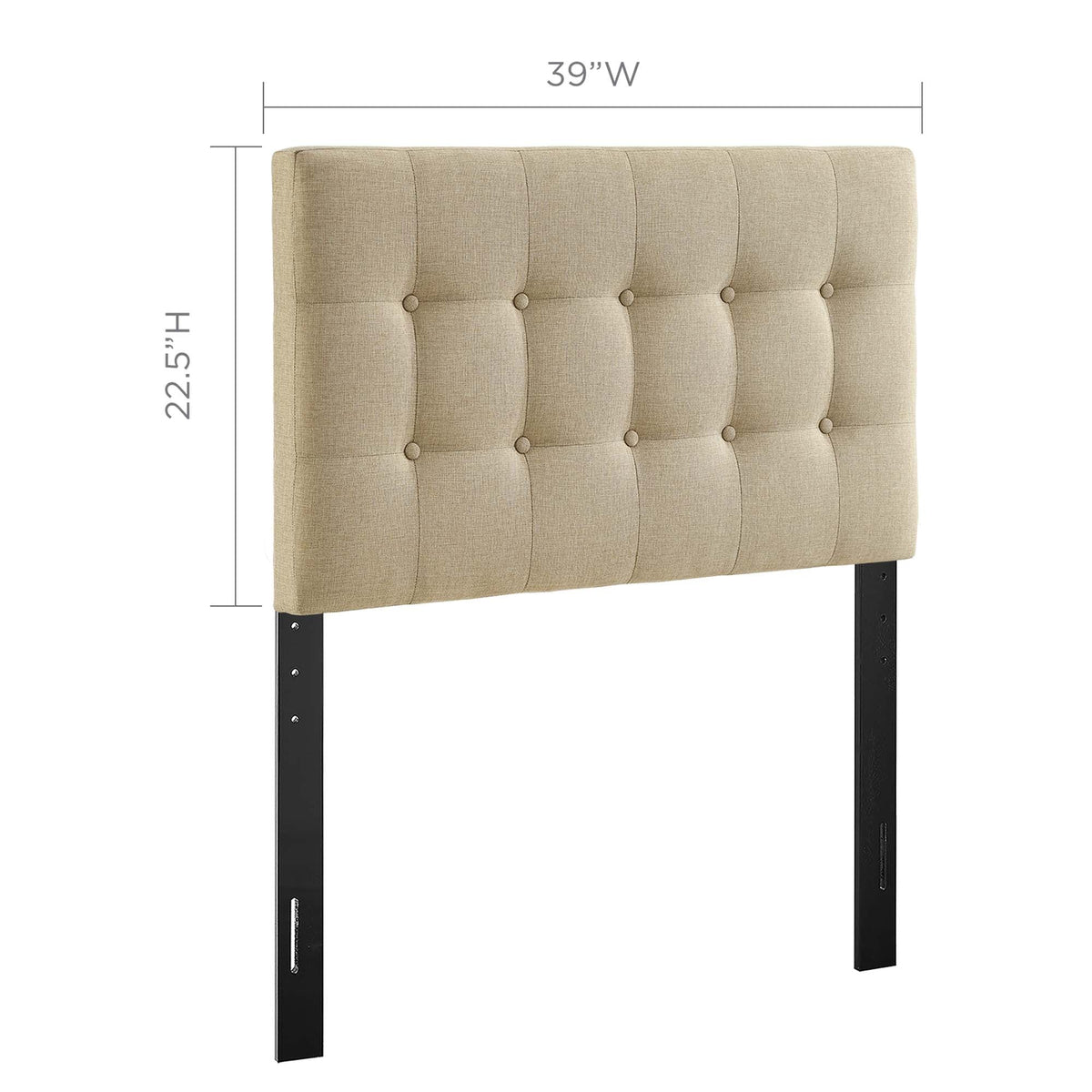 Emily Upholstered Fabric Twin Headboard by Modway, photo 25 of 28
