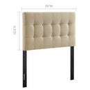 Emily Upholstered Fabric Twin Headboard by Modway by HouseOfZazla