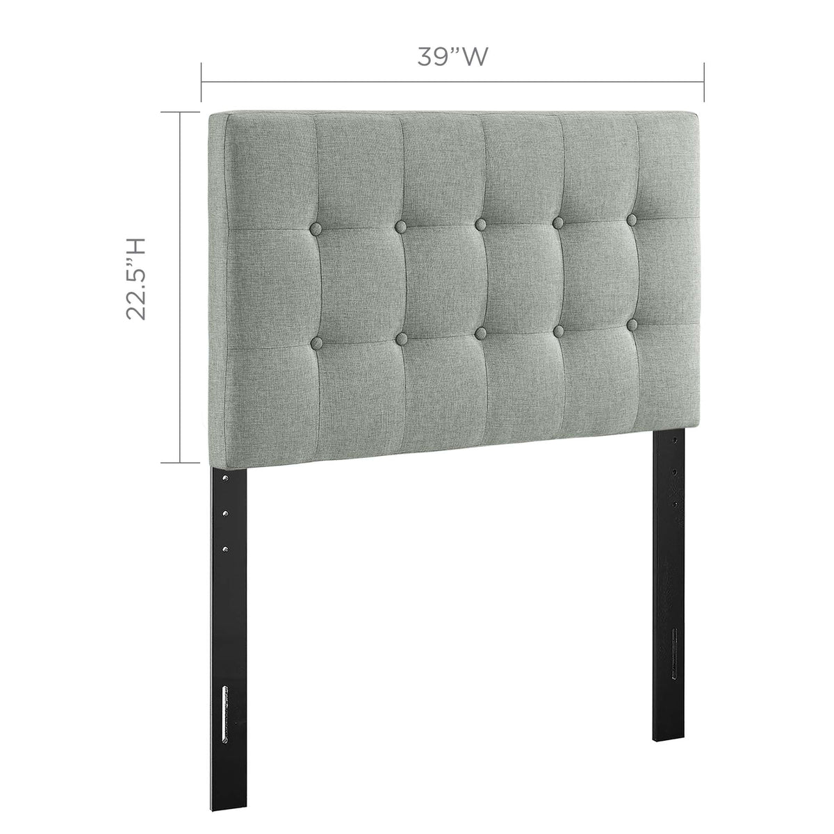 Emily Upholstered Fabric Twin Headboard by Modway, photo 24 of 28