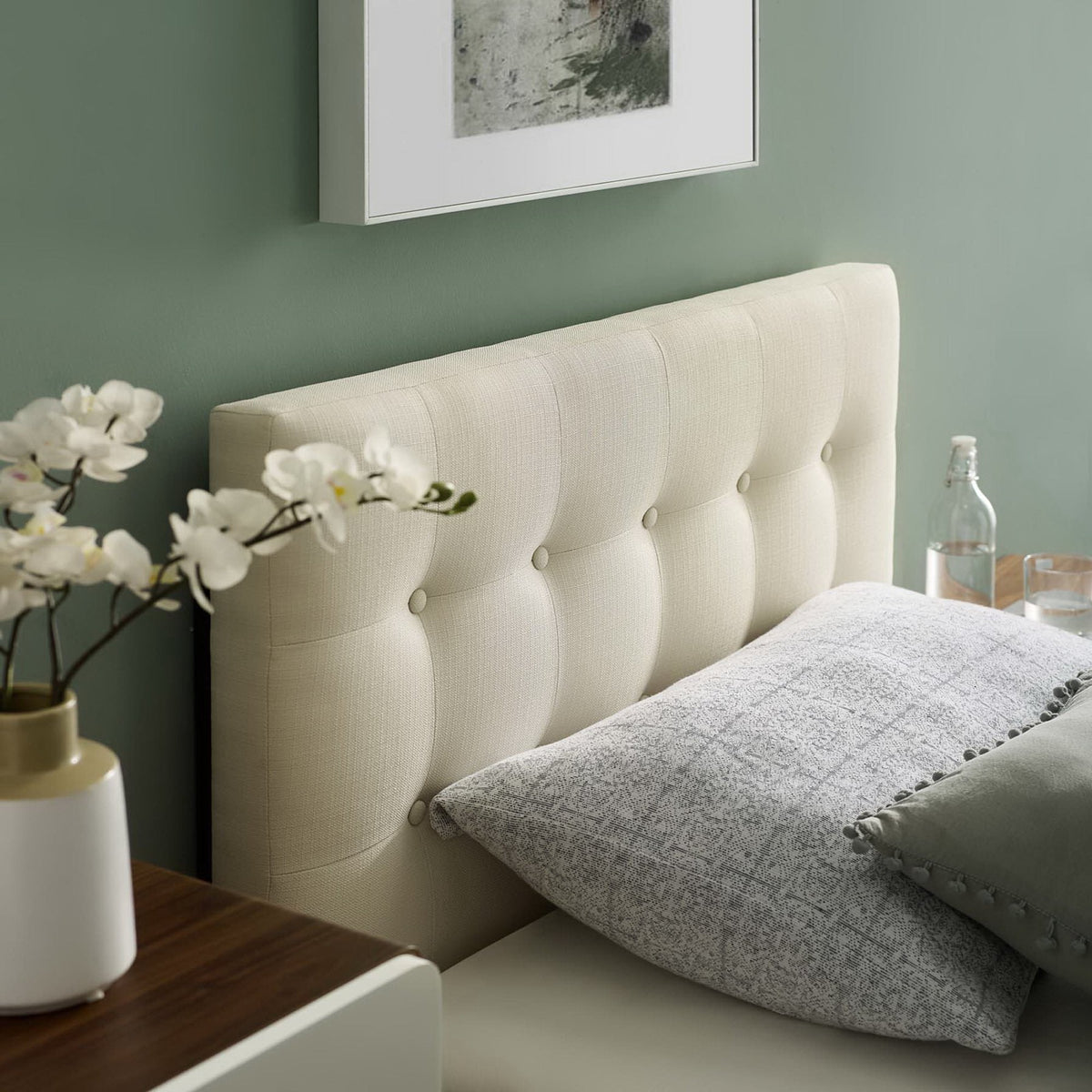 Emily Upholstered Fabric Twin Headboard by Modway, photo 8 of 28