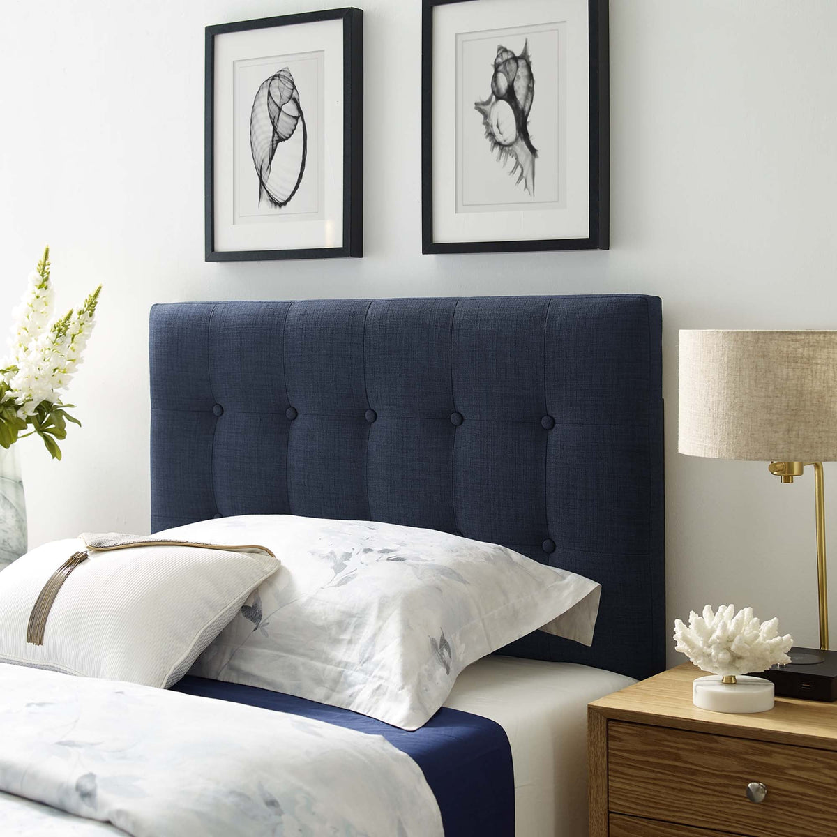 Emily Upholstered Fabric Twin Headboard by Modway, photo 7 of 28