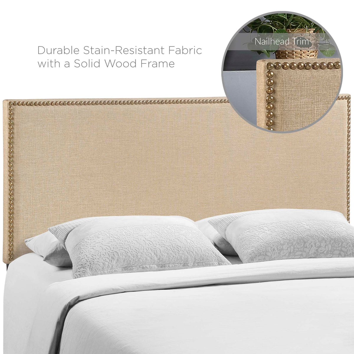 Region Nailhead Upholstered Queen Headboard by Modway, photo 18 of 28