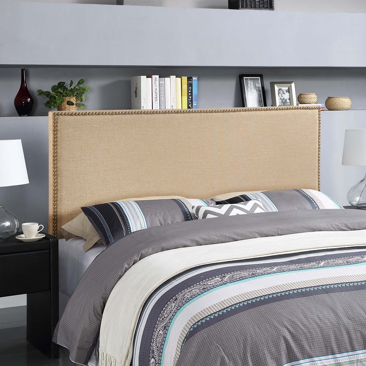 Region Nailhead Upholstered Queen Headboard by Modway, photo 9 of 28