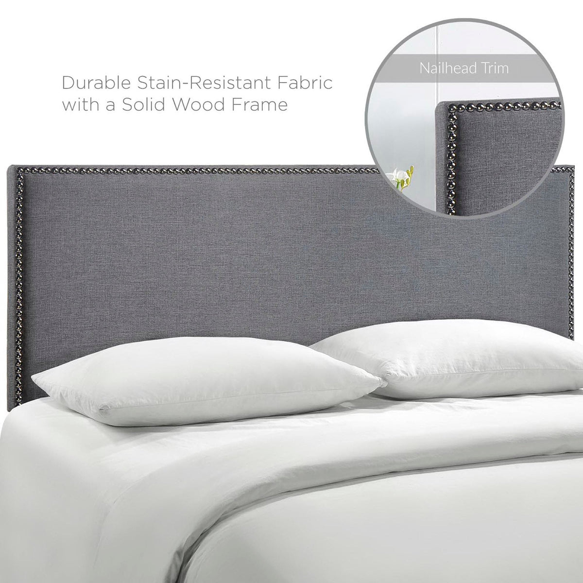 Region Nailhead Upholstered Queen Headboard by Modway, photo 22 of 28