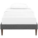 Sharon Fabric Twin Bed Frame with Squared Tapered Legs by Modway by HouseOfZazla
