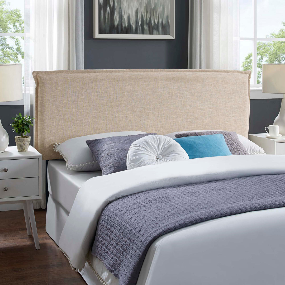 Camille Upholstered Fabric Queen Headboard by Modway, photo 7 of 10