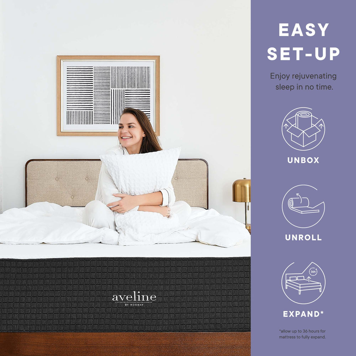 Aveline 8" Gel-Infused Memory Foam Mattress by Modway, photo 5 of 7