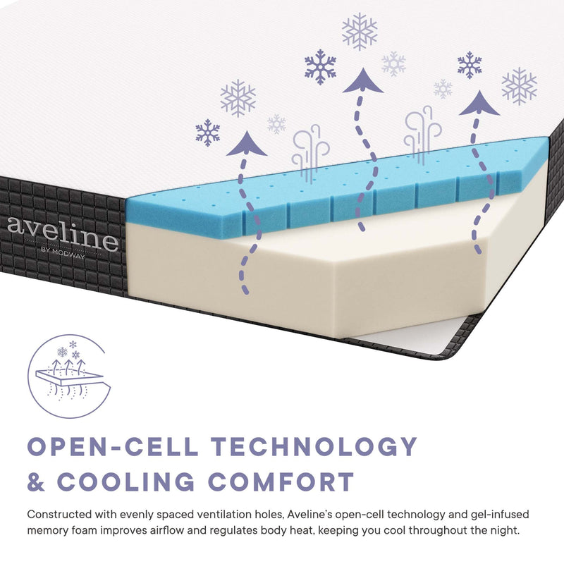 Aveline 8" Gel-Infused Memory Foam Mattress by Modway, photo 3 of 7