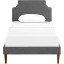Laura Fabric Twin Platform Bed with Squared Tapered Legs by Modway by HouseOfZazla