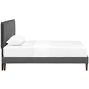 Camille Fabric Twin Platform Bed with Squared Tapered Legs by Modway by HouseOfZazla