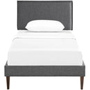 Camille Fabric Twin Platform Bed with Squared Tapered Legs by Modway by HouseOfZazla