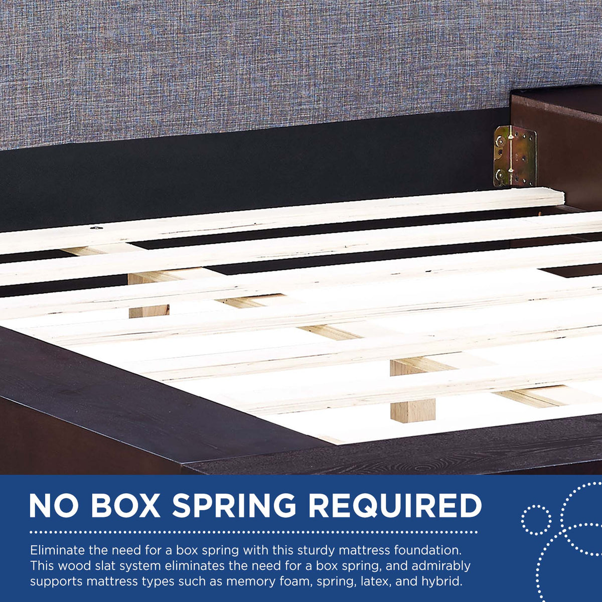 Freja Fabric Queen Platform Bed by Modway, photo 13 of 14