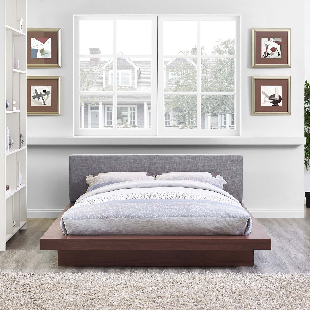 Freja Fabric Queen Platform Bed by Modway, photo 6 of 14