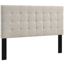 Paisley Tufted Upholstered Linen King and California King Headboard by HouseOfZazla