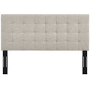 Paisley Tufted Upholstered Linen King and California King Headboard by HouseOfZazla