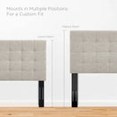 Paisley Tufted Upholstered Linen King and California King Headboard by HouseOfZazla