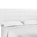 Paisley Tufted Upholstered Faux Leather King and California King Headboard by HouseOfZazla