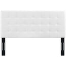 Paisley Tufted Upholstered Faux Leather King and California King Headboard by HouseOfZazla