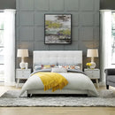 Melanie Tufted Button Upholstered Fabric Queen Platform Bed by Modway by HouseOfZazla