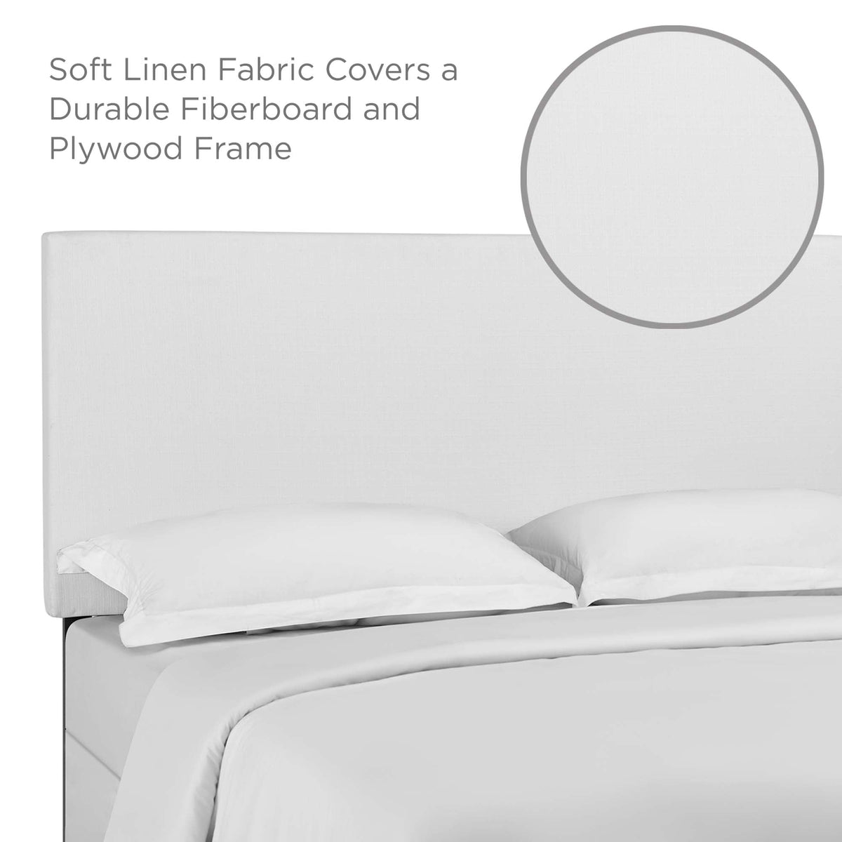 Taylor Upholstered Linen Fabric Full / Queen Headboard by Modway, photo 15 of 21